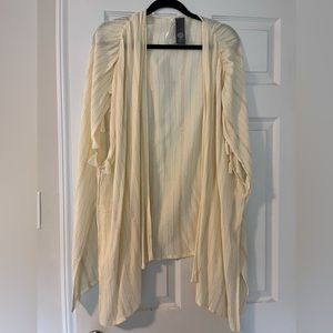 Vince Camuto, cream w/gold beach cover up or Shaw. One size